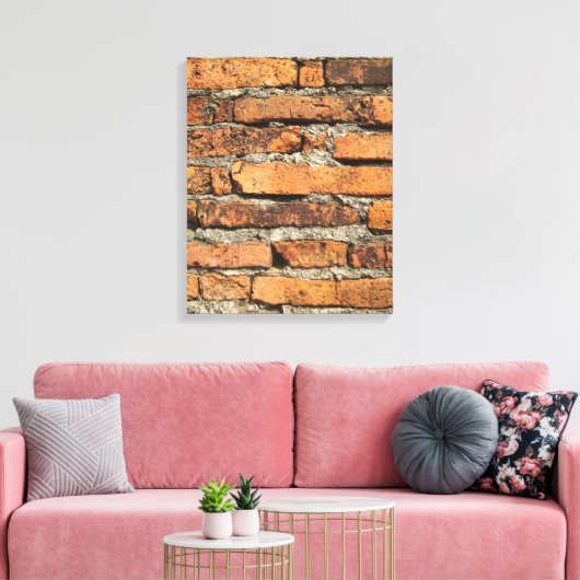 Ancient Brick Wall Canvas Afdruk (Insitu (Woonkamer))