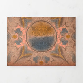 Ancient brochure drieluik kaart