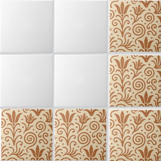 Ancient  Bronze Age Aegean Minoan Inspired Pattern Tegeltje