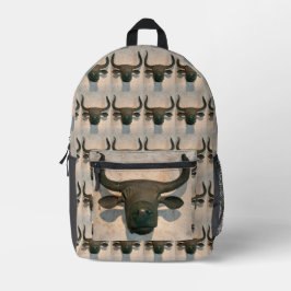 Ancient bull bedrukte rugzak