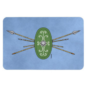 Ancient Celtic Shield and Spears Magneet