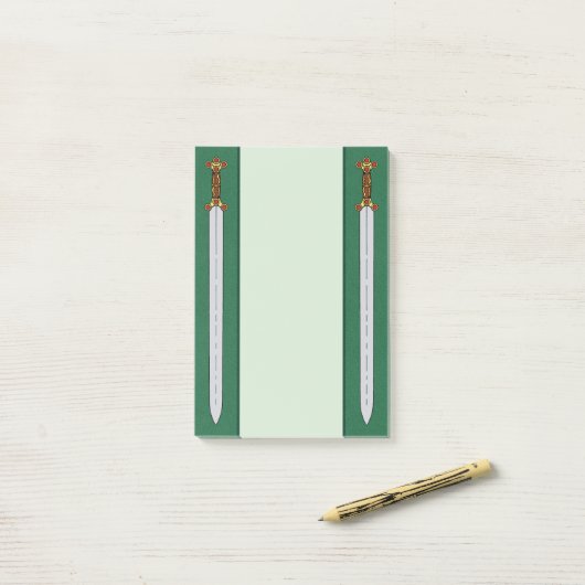 Ancient Celtic Sword Post-it® Notes (Op bureau)