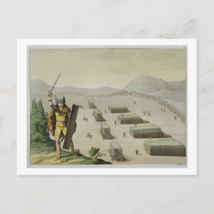 Ancient Celts or Gauls in Battle, c.1800-18 (colou Briefkaart