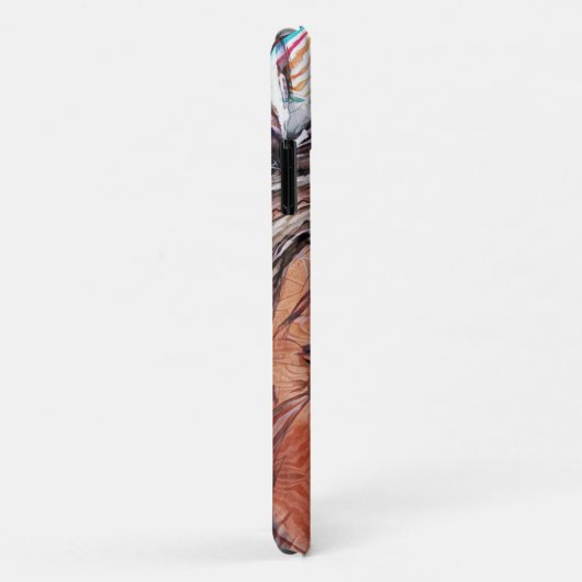 Ancient chieftan en fractaal patroon Case-Mate iPhone case (Achterkant/rechts)