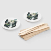 Ancient Chinees inklandschap met waterval Handwaaier (Niet-gemonteerd)