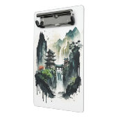 Ancient Chinees inklandschap met waterval Mini Klembord (Angled2)