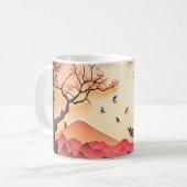 Ancient Chinees scènepapier snijdt bruine Mok af (Voorkant links)