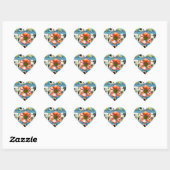 Ancient Dance Oranje Daisy Hart Sticker (Vel)