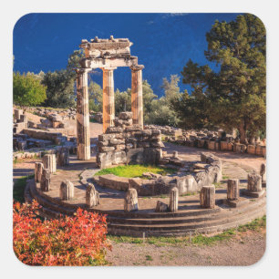 Ancient Delphi, Griekenland Vierkante Sticker