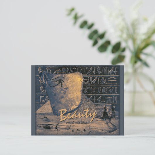 Ancient Egypt collage with beautiful face CC0364 Briefkaart (Staand voorkant)