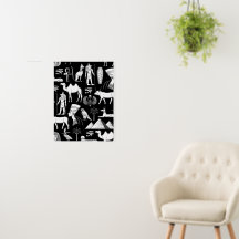 Ancient Egypt Hieroglyphic Symbol Pattern     