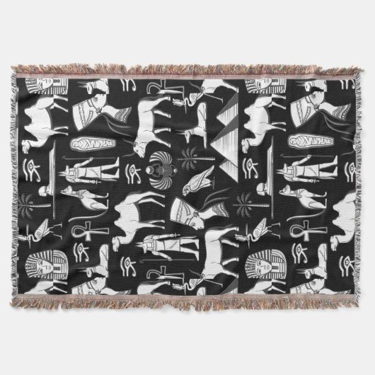 Ancient Egypt Hieroglyphic Symbol Pattern      Deken (Voorkant)