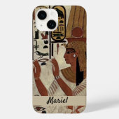 Ancient Egypt Queen in Black and Beige Case-Mate iPhone Case (Achterkant)