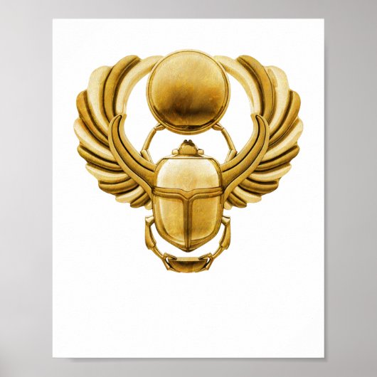 Ancient Egypt Scarab Beetle Poster (Voorkant)