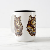Ancient Egyptian Cat Coffee Mug – Pharaoh Cat Desi (Devant gauche)