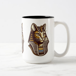 Ancient Egyptian Cat Coffee Mug – Pharaoh Cat Desi Tweekleurige Koffiemok