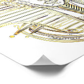 Ancient Egyptian Frame Design – Luxurious Pharaoh  Poster (Hoek)