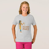Ancient Egyptian Goddess with Ankh in Gold & Blue T-shirt (Voorkant volledig)