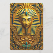 Ancient Egyptian Gold Wedding Invitation Kaart (Achterkant)