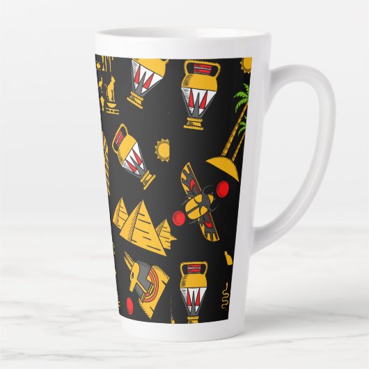 Ancient  Egyptian Hieroglyphic Pattern Background  Latte Mok (Rechts)