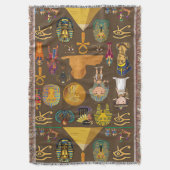 Ancient Egyptian Hieroglyphic -Pattern Symbol  Deken (Voorkant Verticaal)