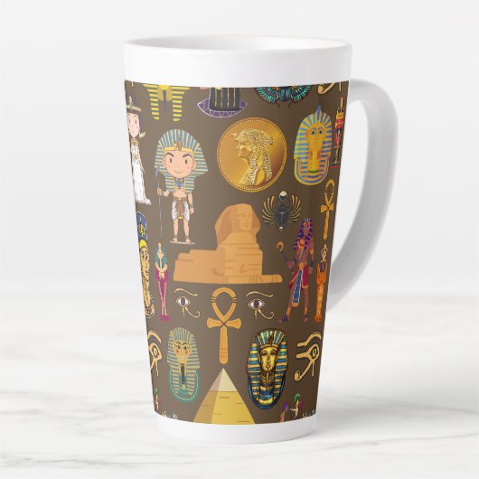 Ancient Egyptian Hieroglyphic -Pattern Symbol  Latte Mok (Rechterhoek)