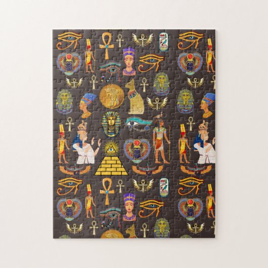 Ancient Egyptian Hieroglyphic Pattern Symbol       Legpuzzel (Verticaal)