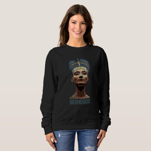 Ancient Egyptian Pharaoh queen Nefertiti Mom dad Trui (Voorkant volledig)