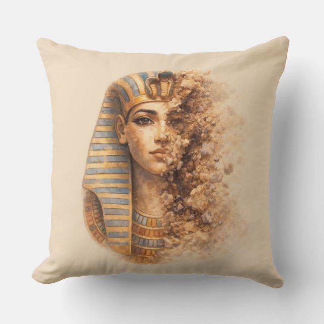 Ancient Egyptian Queen Throw Pillow Kussen (Voorkant)