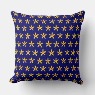 Ancient Egyptian Style Star Pattern v2 - Deep Navy Kussen