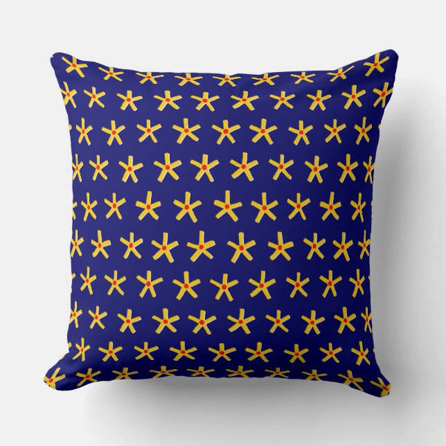 Ancient Egyptian Style Star Pattern v2 - Deep Navy Kussen (Voorkant)