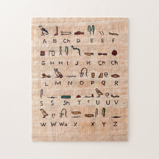 Ancient Egyptisch Alphabet Legpuzzel (Verticaal)