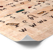 Ancient Egyptisch Alphabet Poster (Hoek)
