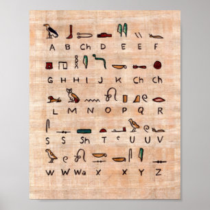 Ancient Egyptisch Alphabet Poster