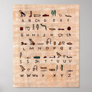 Ancient Egyptisch Alphabet Poster