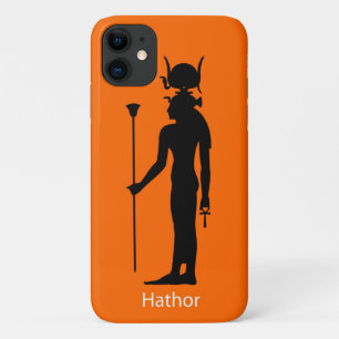 Ancient Egyptisch God Hathor Silhouette iPhone 11 Hoesje