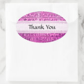 Ancient Egyptisch Hieroglyphs Paars Ovale Sticker (Tas)