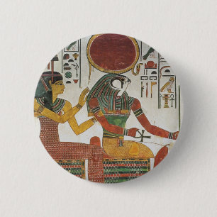 Ancient Egyptisch Horus Ronde Button 5,7 Cm