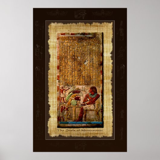 Ancient Egyptisch Stela Art Poster (Voorkant)