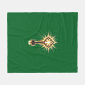 Ancient Fantasy Key with Magical Light – Radiant E Fleece Deken (Voorkant (Horizontaal))