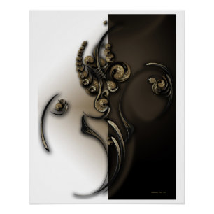 "Ancient Flower", glanzend Poster Perfect Poster