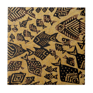 Ancient Fossil Fish Tegeltje