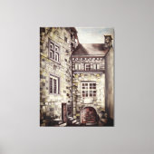 Ancient Frans Castle Provenance in Waterverf Canvas Afdruk (Voorkant)