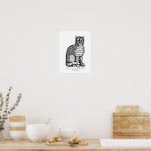 Ancient Fuzzy Cat Poster (Keuken)