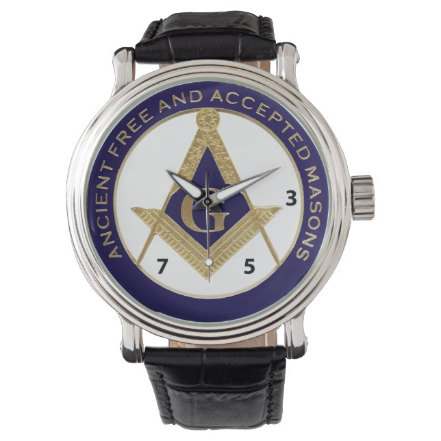 Ancient Gratis en Geaccepteerd Mason horloge (Voorkant)