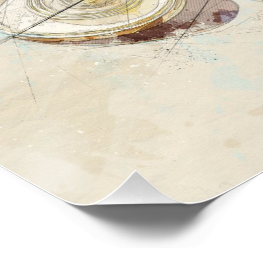 Ancient Greece Athena Statue Sketch Poster Perfect Poster (Hoek)