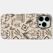 Ancient Greece Line Art Pattern Case-Mate iPhone Case (Achterkant (horizontaal))