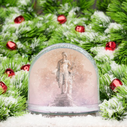 Ancient Greek Apollo Statue Snow Globe – Classical (Noël)