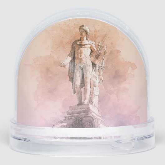 Ancient Greek Apollo Statue Snow Globe – Classical (Arrière)