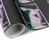 Ancient Grieks beeld Discus Throw Vaporwave Glitch Cadeaupapier (Rol Hoek)